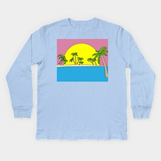 Lonely Island Relaxation Sun Kids Long Sleeve T-Shirt